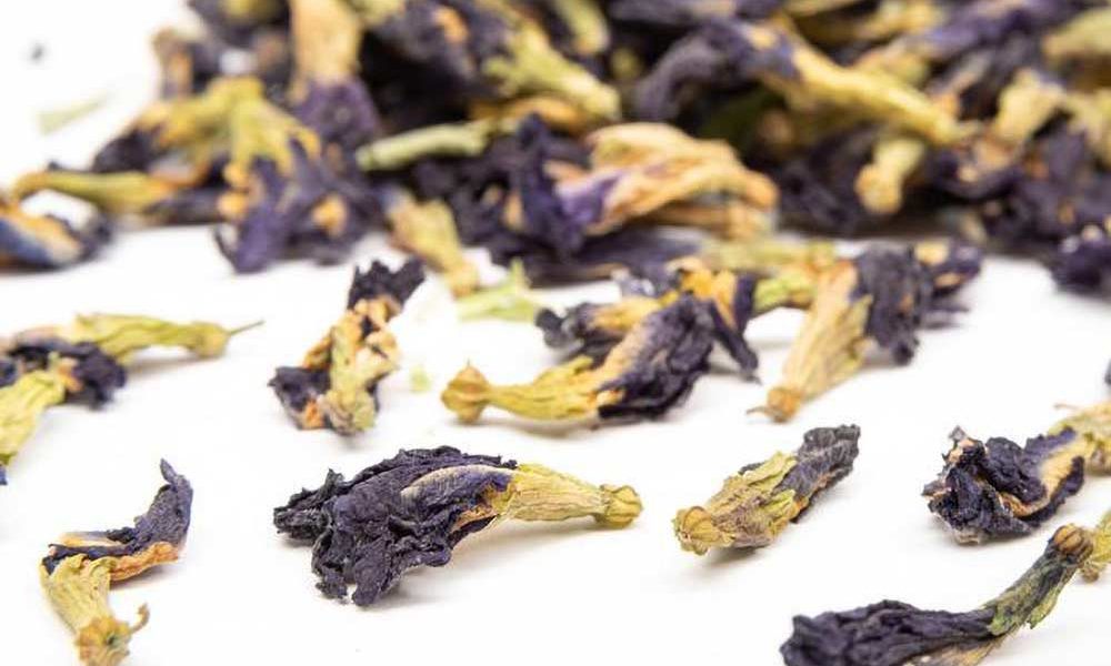 blue butterfly pea flower tea.
